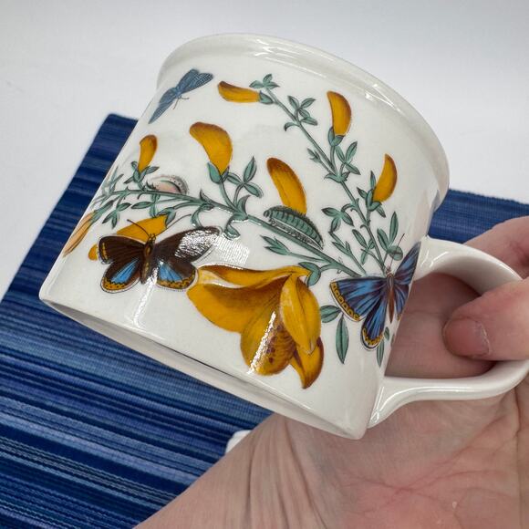 Portmeirion Botanic Garden Tea Cups Mugs 8 oz Cytisus Scoparius Broom Set of 2 - Picture 4 of 12